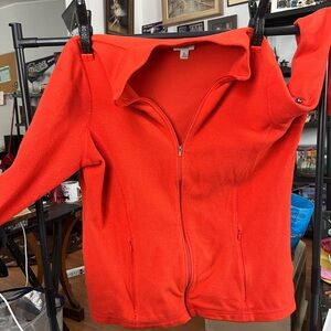 Ll bean bright Red Full-Zip Fleece Jacket